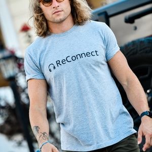 Men Blue Spiritually Reconnected tee